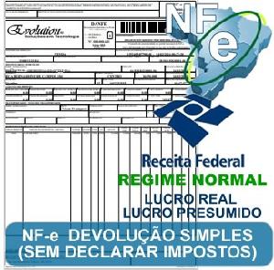 REGIME NORMAL- EMISSAO NFE DEVOLUÇAO SIMPLES